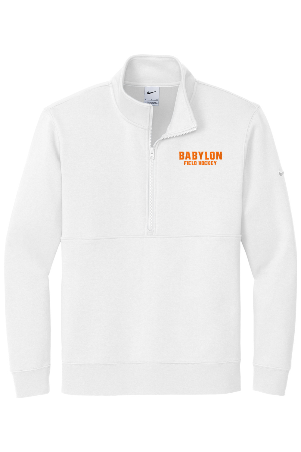 Babylon Field Hockey Embroidered Nike Club Fleece Sleeve Swoosh 1/2-Zip