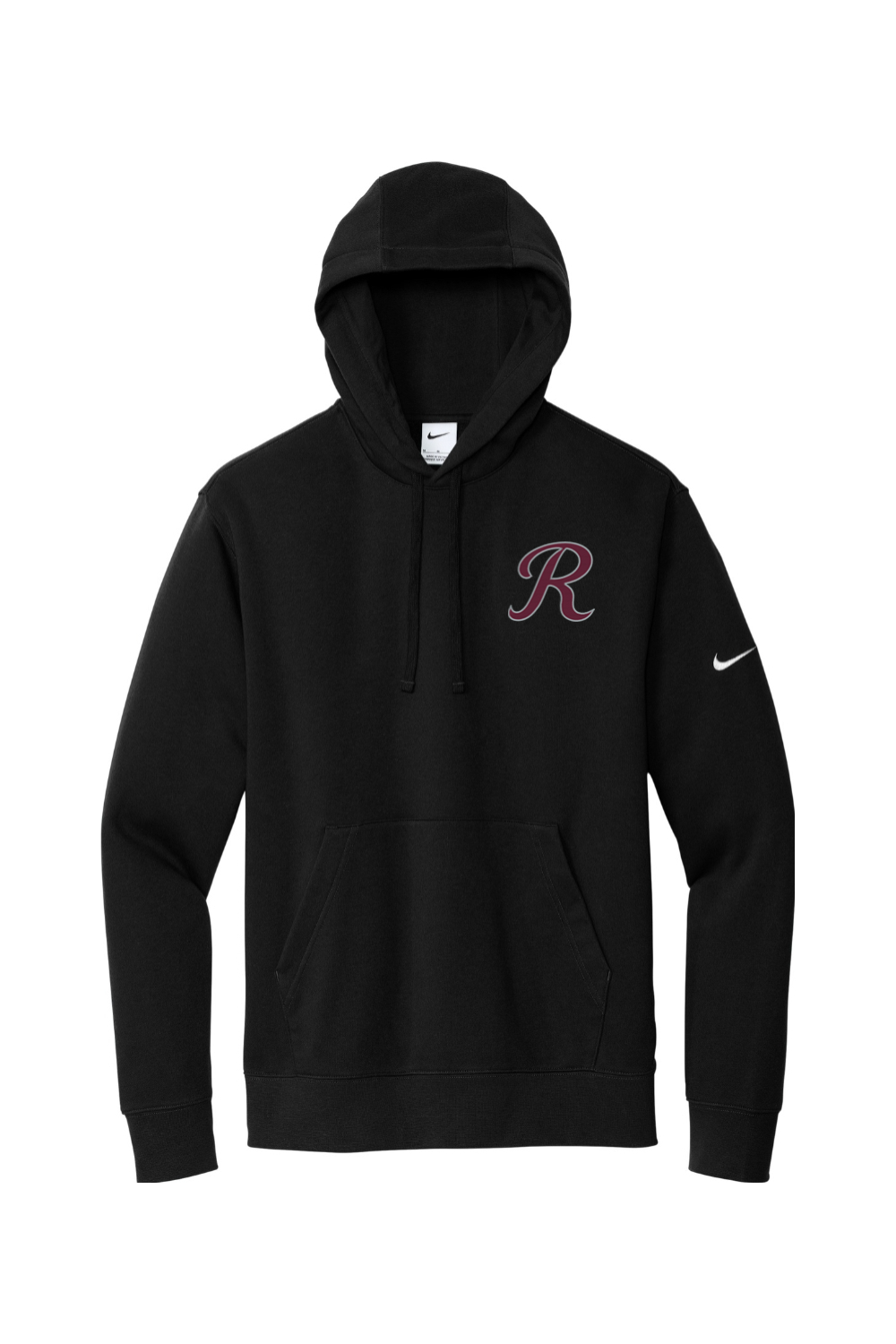 Rebels Travel Baseball Embroidered Nike Club Fleece Sleeve Swoosh Pullover Hoodie