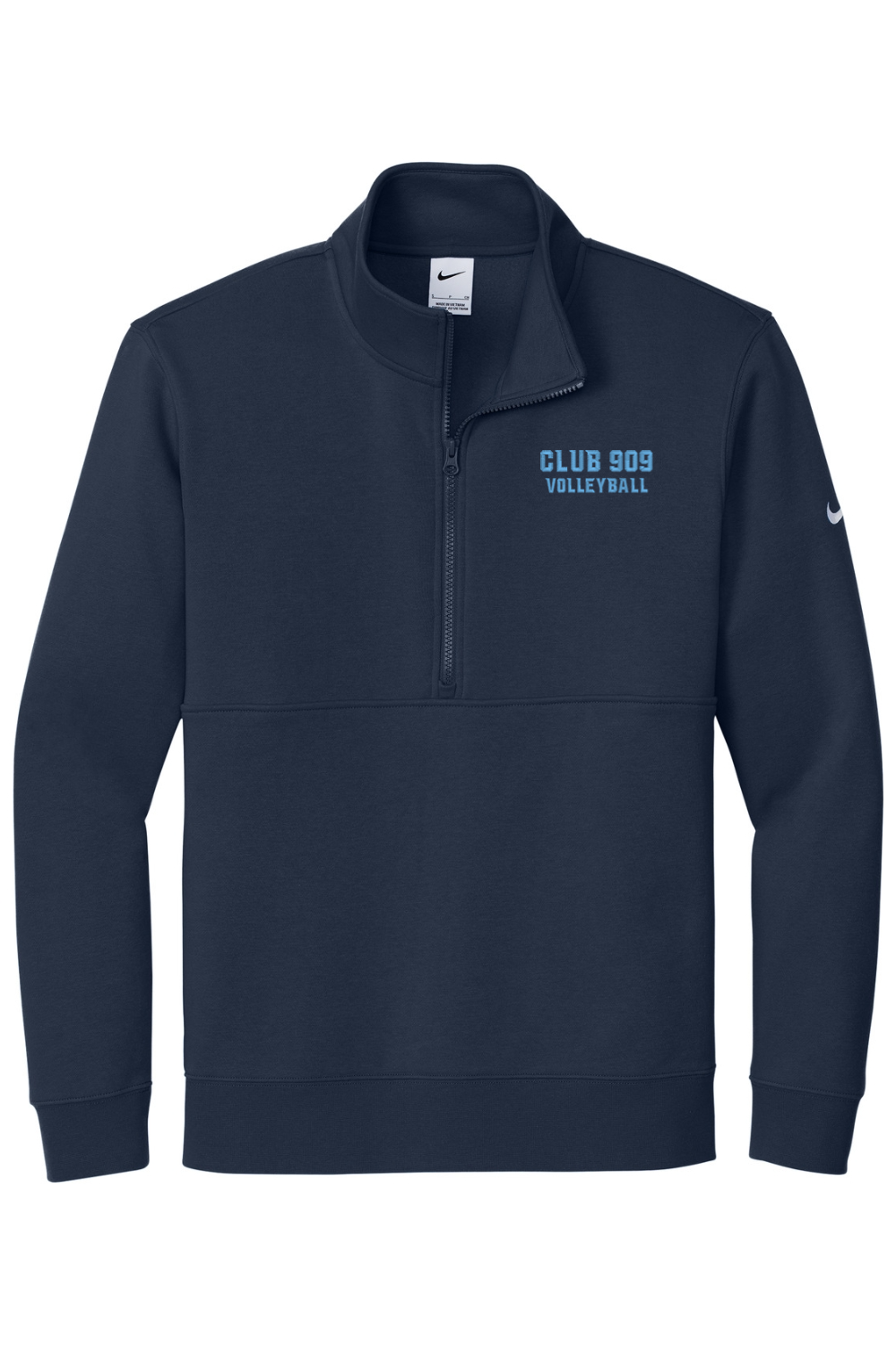 Risen 909 Coaches Embroidered Nike Club Fleece Sleeve Swoosh 1/2-Zip