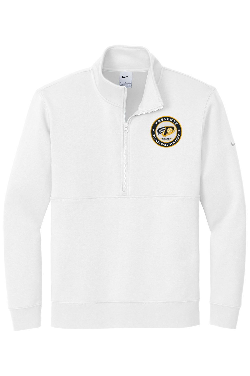 Presente Volleyball Embroidered Nike Club Fleece Sleeve Swoosh 1/2-Zip