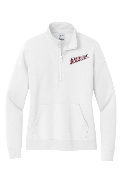 Stealth Fastpitch Embroidered Nike Ladies Club Fleece Sleeve Swoosh 1/2-Zip
