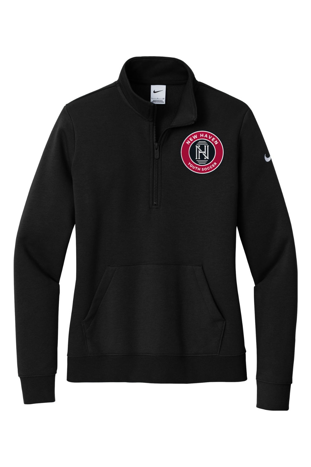 New Haven Ladies Club Fleece Sleeve Swoosh 1/2-Zip