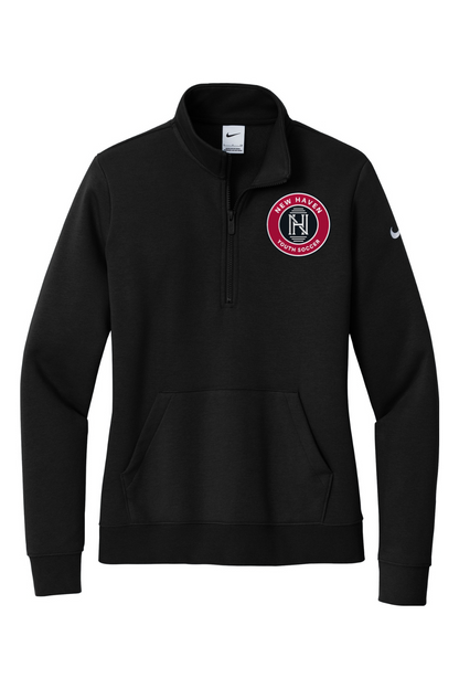 New Haven Ladies Club Fleece Sleeve Swoosh 1/2-Zip