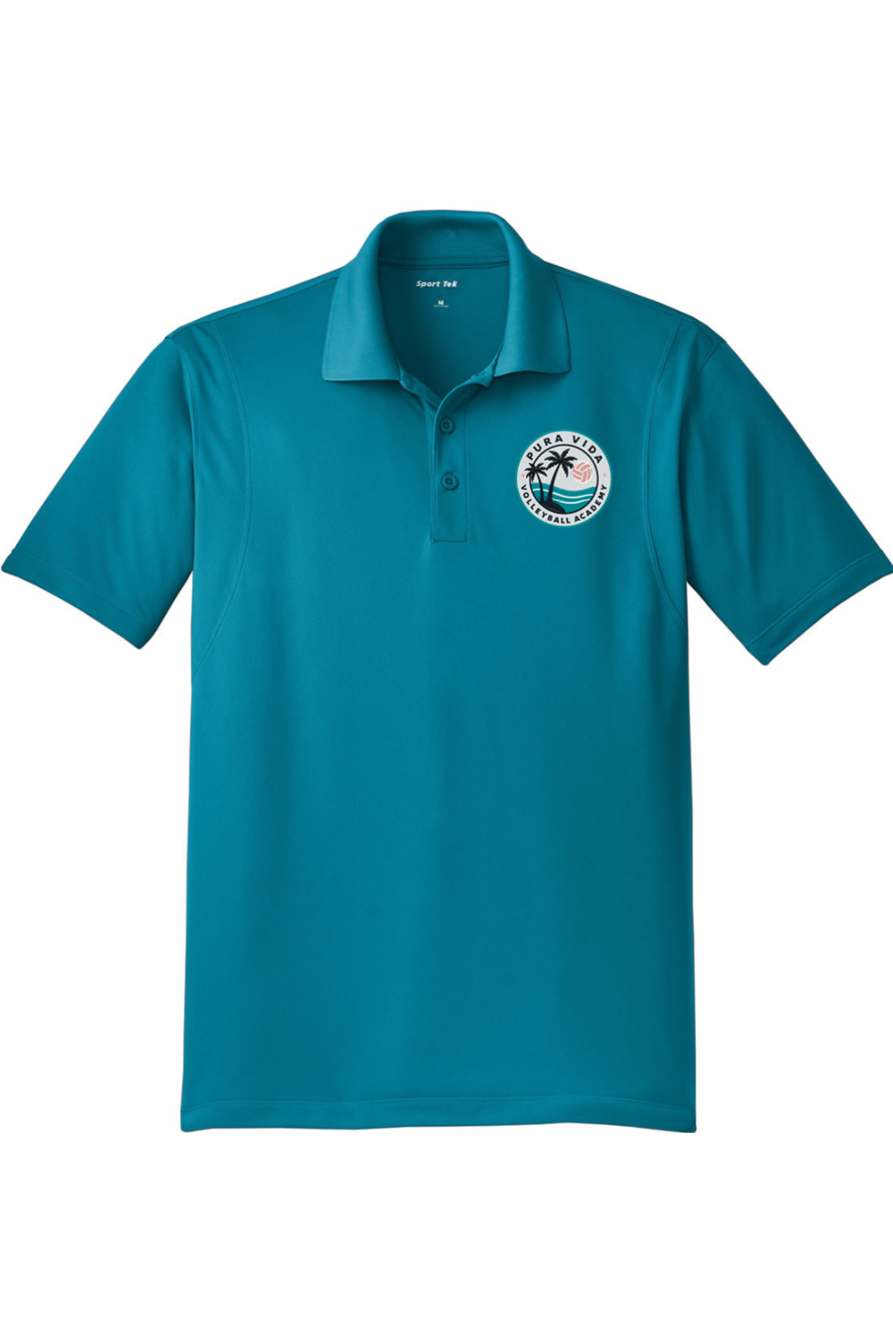 Pura Vida Volleyball Adult Embroidered Athletic Polo