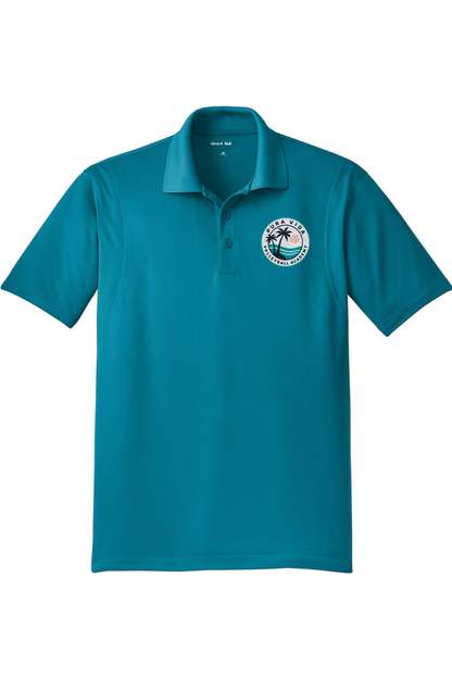 Pura Vida Volleyball Adult Embroidered Athletic Polo