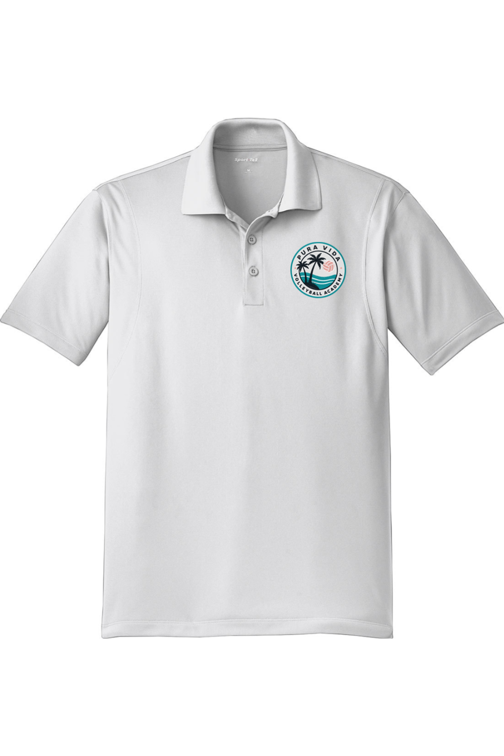 Pura Vida Volleyball Adult Embroidered Athletic Polo
