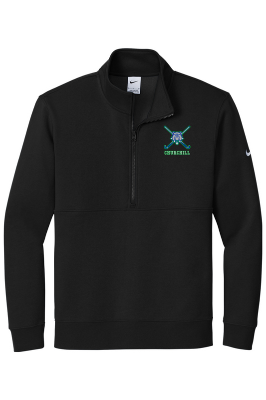 Winston Churchill Embroidered Nike Club Fleece Sleeve Swoosh 1/2-Zip