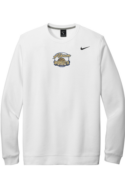 Arkron Bobcats Basketball Embroidered Nike Club Fleece Crew