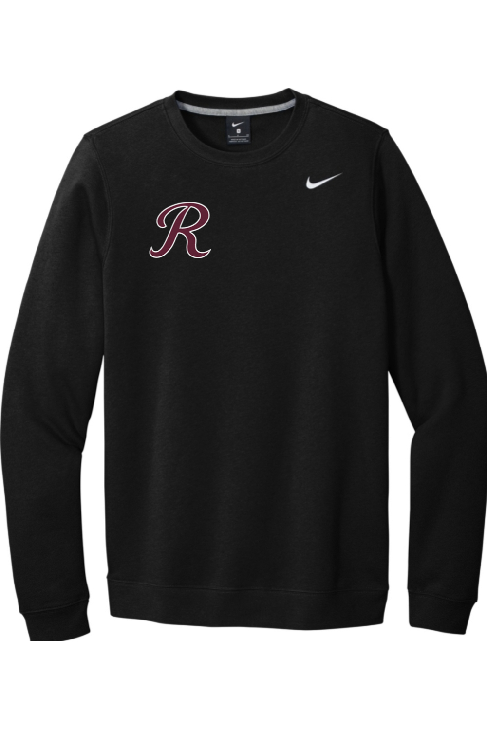 Rebels Travel Baseball Embroidered Nike Club Fleece Crew