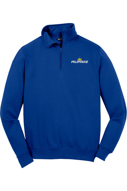 Philippines Lacrosse Adult Embroidered Quarter-Zip Pullover