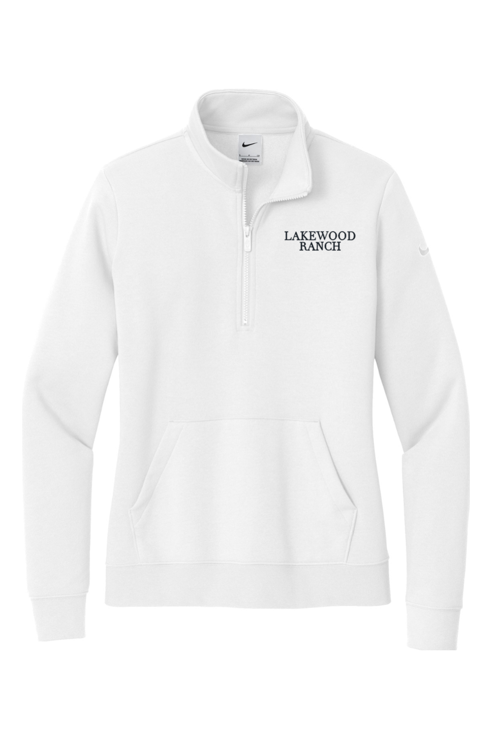 Lakewood Ranch Embroidered Nike Ladies Club Fleece Sleeve Swoosh 1/2-Zip
