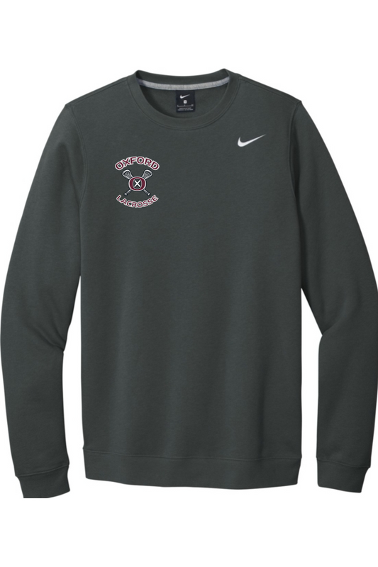 Oxford Lacrosse Embroidered Nike Club Fleece Crew
