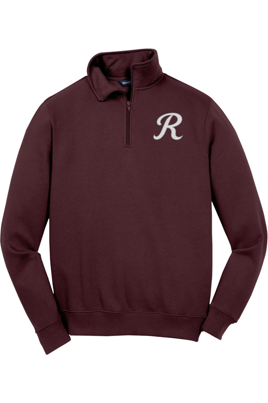 Rebels Travel Baseball Adult Embroidered Quarter-Zip Pullover