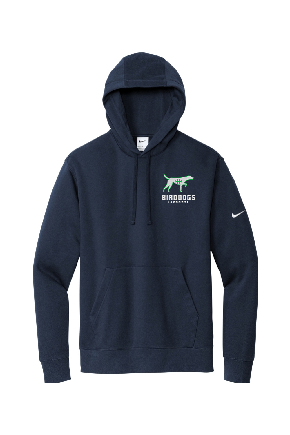 HHH Birddogs Embroidered Nike Club Fleece Sleeve Swoosh Pullover Hoodie