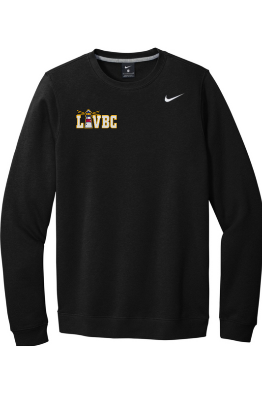 Long Island Volleyball Embroidered Nike Club Fleece Crew
