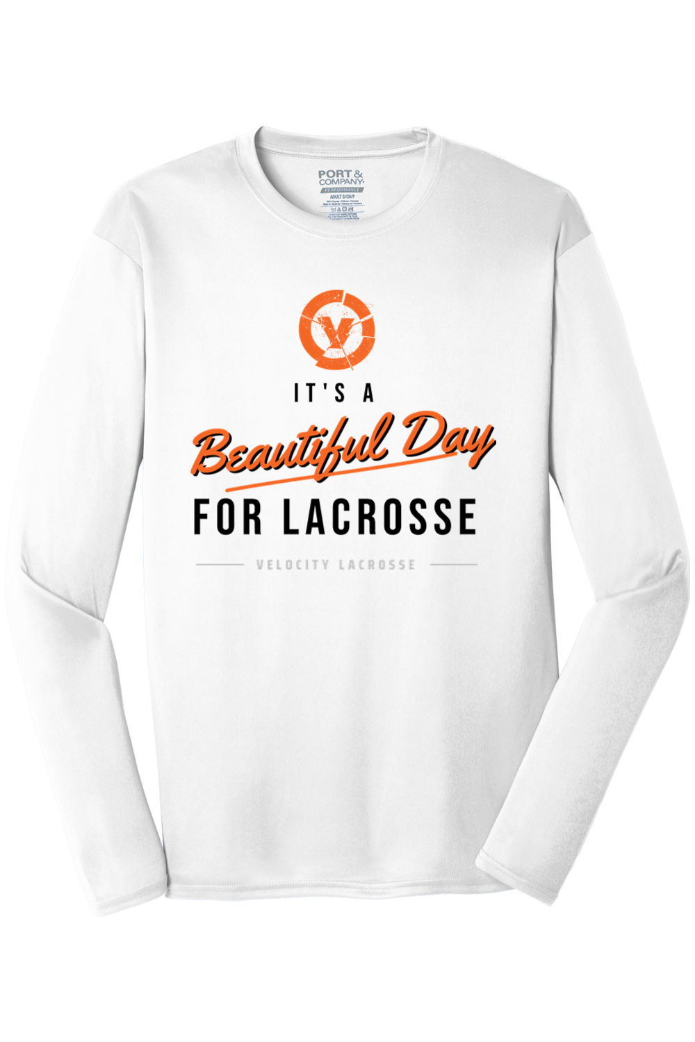 Velocity Lacrosse Port & Company Long Sleeve Performance Tee