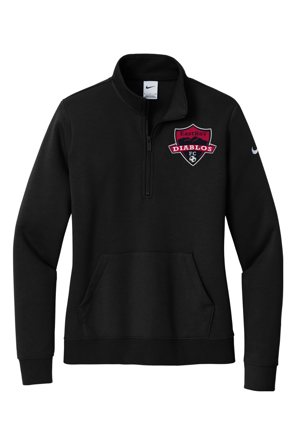 Diablos Futsal Embroidered Nike Ladies Club Fleece Sleeve Swoosh 1/2-Zip