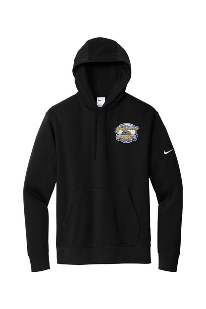 Arkron Bobcats Basketball Embroidered Nike Club Fleece Sleeve Swoosh Pullover Hoodie