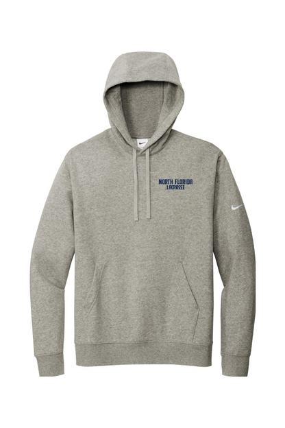 North Florida Lacrosse Embroidered Nike Club Fleece Sleeve Swoosh Pullover Hoodie