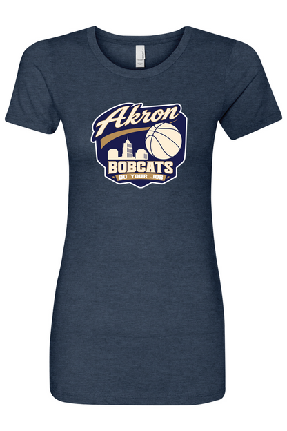 Arkron Bobcats Basketball Adult Women's T-Shirt