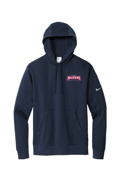 Iron Maidens Lacrosse Embroidered Nike Club Fleece Sleeve Swoosh Pullover Hoodie
