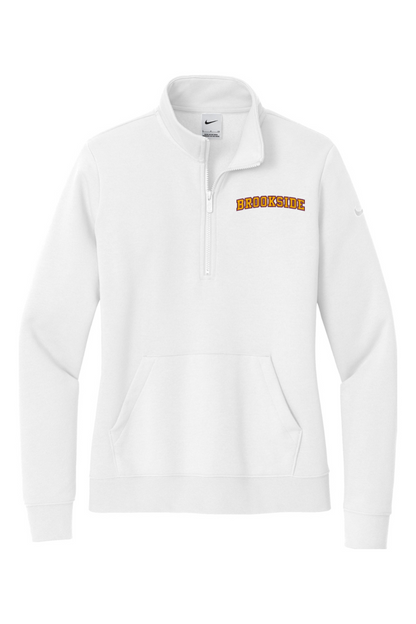 Brookside Lacrosse Embroidered Nike Ladies Club Fleece Sleeve Swoosh 1/2-Zip