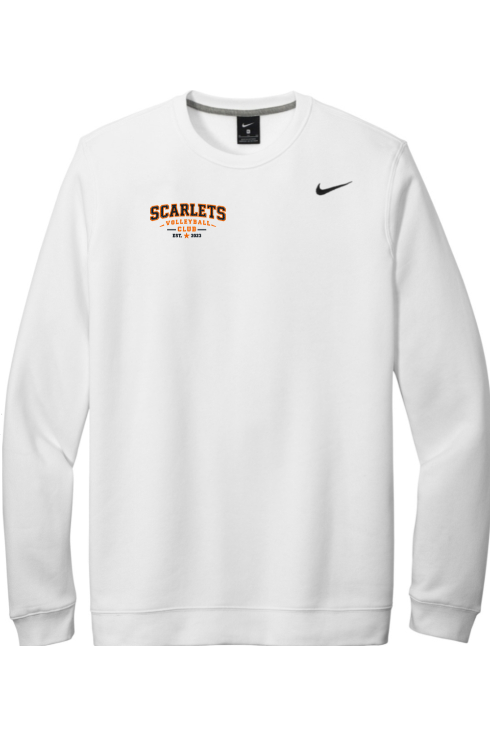 Scarlets Volleyball Embroidered Nike Club Fleece Crew