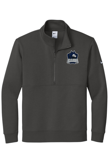 CAMS Coyotes Lacrosse Embroidered Nike Club Fleece Sleeve Swoosh 1/2-Zip