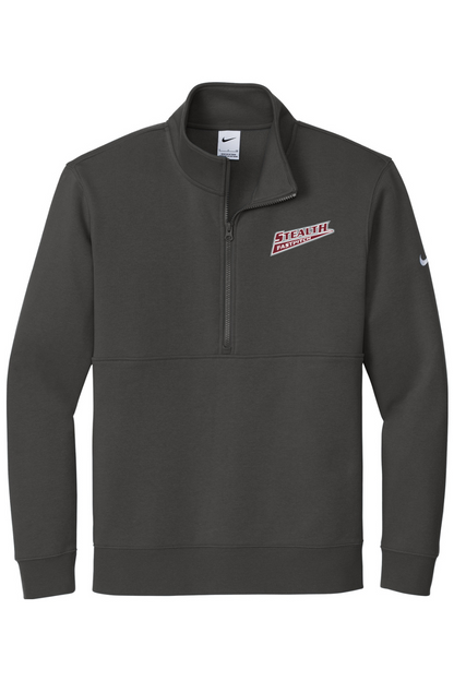 Stealth Fastpitch Embroidered Nike Club Fleece Sleeve Swoosh 1/2-Zip