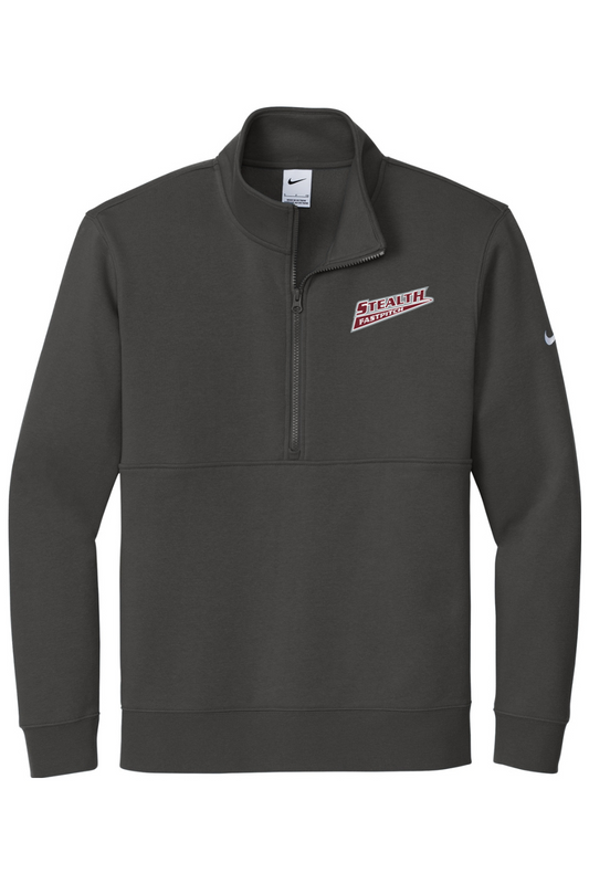 Stealth Fastpitch Embroidered Nike Club Fleece Sleeve Swoosh 1/2-Zip