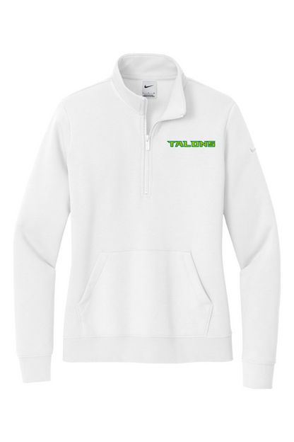 Talons Baseball Embroidered Nike Ladies Club Fleece Sleeve Swoosh 1/2-Zip