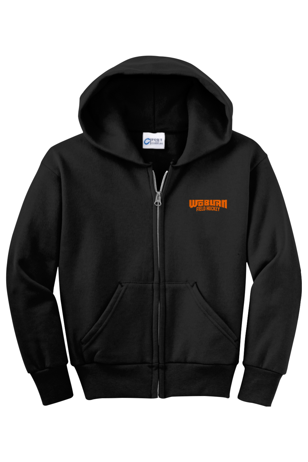 Woburn Youth Field Hockey Port & Company Youth Core Fleece Full-Zip Hooded Sweatshirt (PC78YZH)