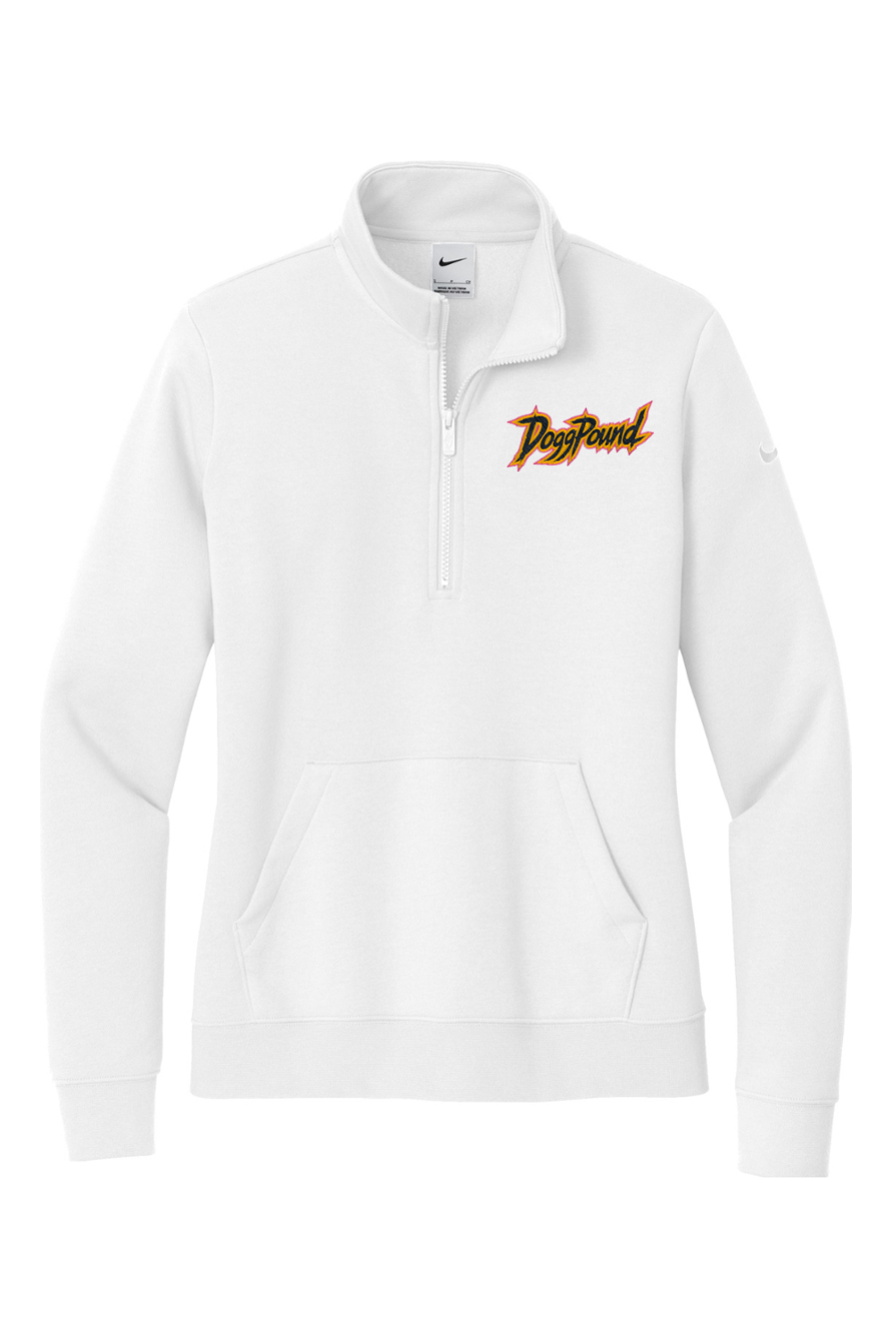 Doggpound Lacrosse Embroidered Nike Ladies Club Fleece Sleeve Swoosh 1/2-Zip