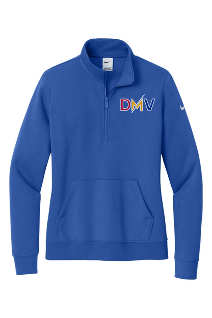 DMV Volleyball Embroidered Nike Ladies Club Fleece Sleeve Swoosh 1/2-Zip