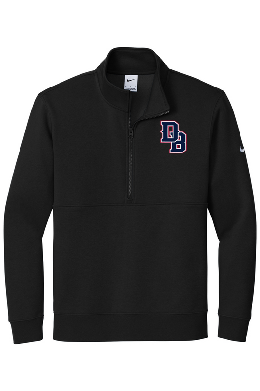 Dallas Bats Baseball Embroidered Nike Club Fleece Sleeve Swoosh 1/2-Zip