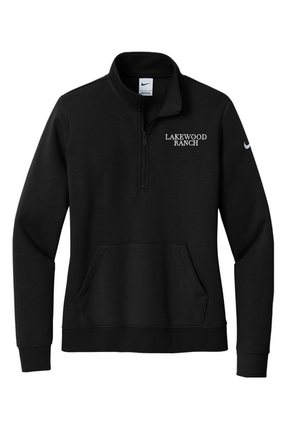 Lakewood Ranch Embroidered Nike Ladies Club Fleece Sleeve Swoosh 1/2-Zip