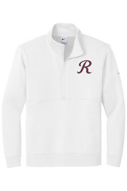 Rebels Travel Baseball Embroidered Nike Club Fleece Sleeve Swoosh 1/2-Zip
