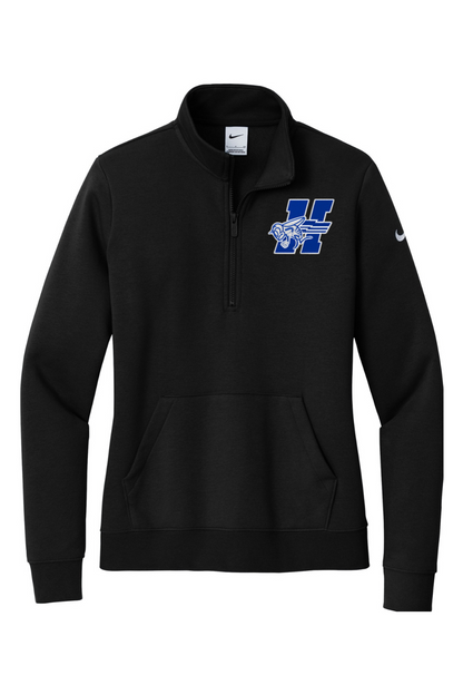 Holmdel Volleyball Embroidered Nike Ladies Club Fleece Sleeve Swoosh 1/2-Zip