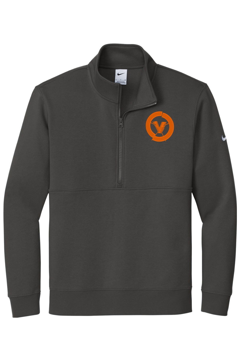 Velocity Lacrosse Embroidered Nike Club Fleece Sleeve Swoosh 1/2-Zip