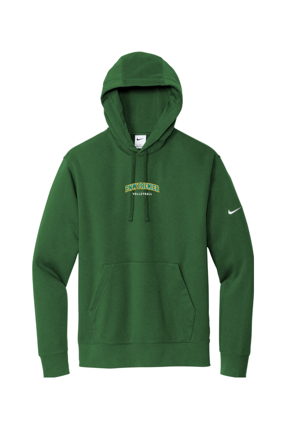 PNW Premier Volleyball Embroidered Nike Club Fleece Sleeve Swoosh Pullover Hoodie