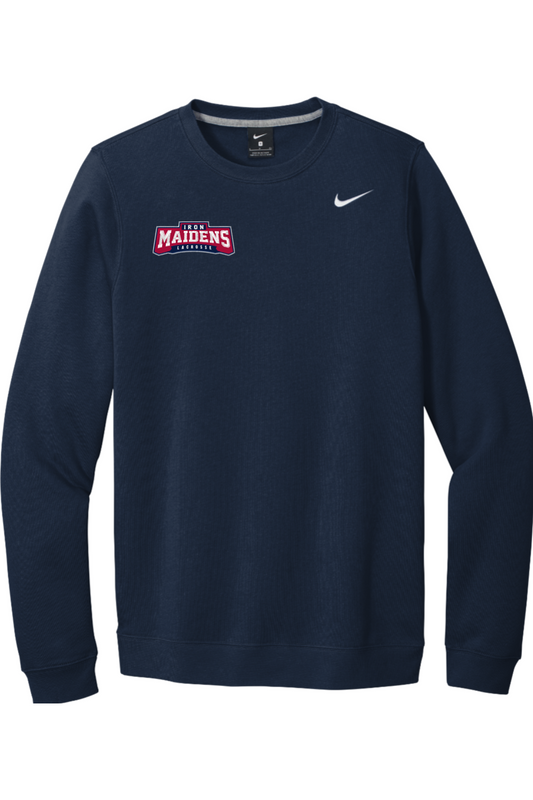 Iron Maidens Lacrosse Embroidered Nike Club Fleece Crew