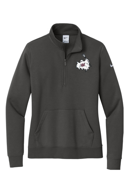 Westford Lacrosse Embroidered Nike Ladies Club Fleece Sleeve Swoosh 1/2-Zip