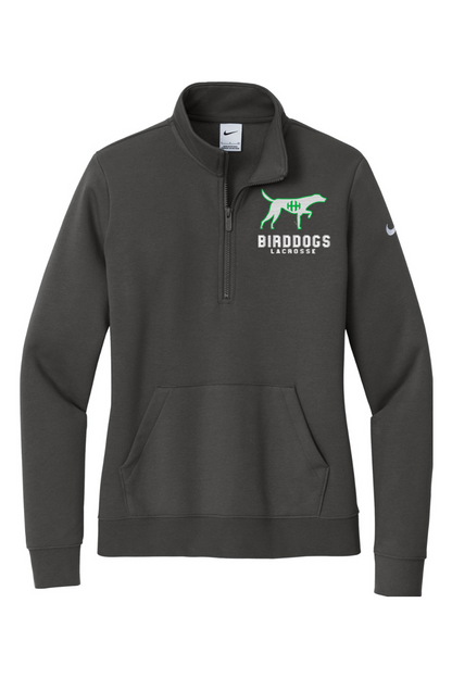 HHH Birddogs Embroidered Nike Ladies Club Fleece Sleeve Swoosh 1/2-Zip