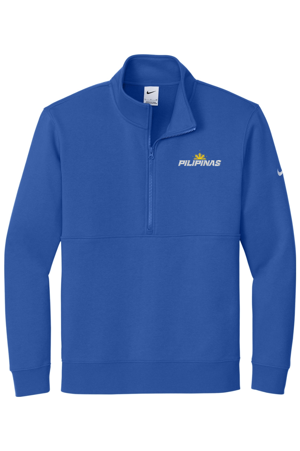 Philippines Lacrosse Embroidered Nike Club Fleece Sleeve Swoosh 1/2-Zip