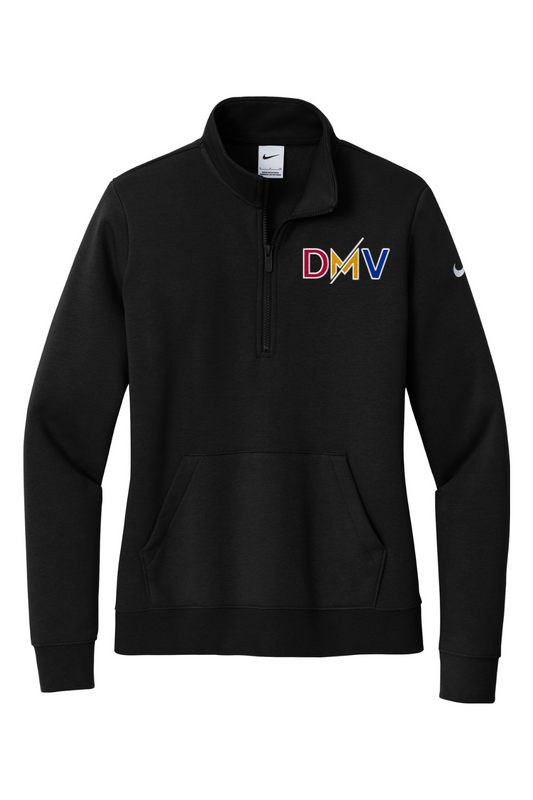 DMV Volleyball Embroidered Nike Ladies Club Fleece Sleeve Swoosh 1/2-Zip