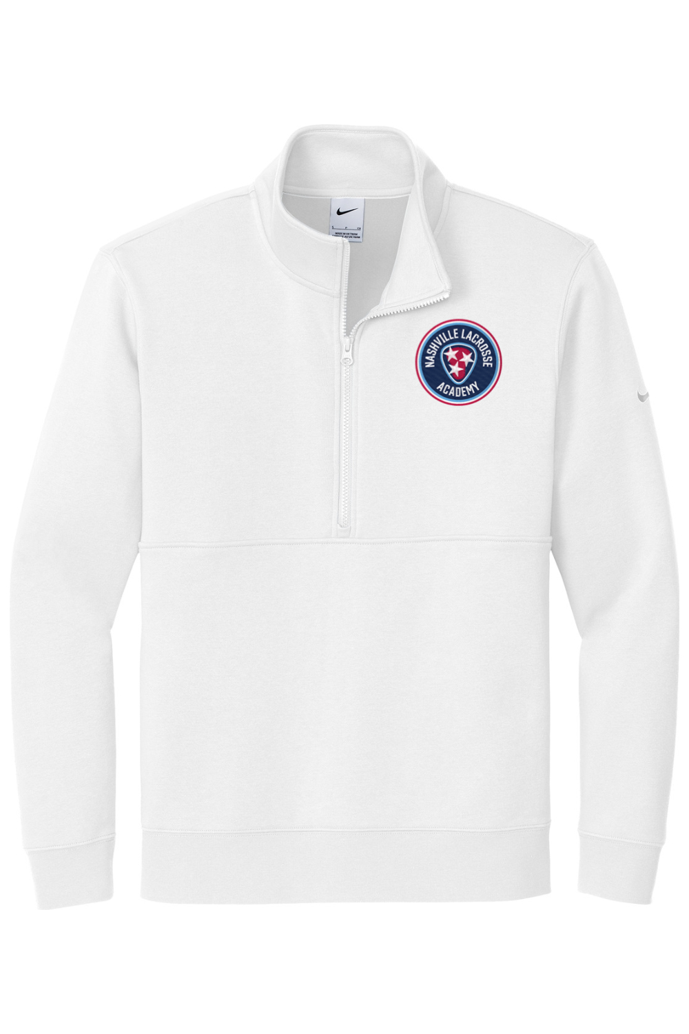 Nashville Lacrosse Embroidered Nike Club Fleece Sleeve Swoosh 1/2-Zip