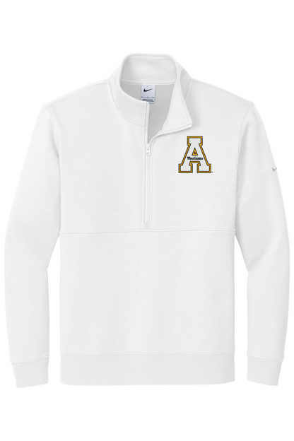 App State Lacrosse Embroidered Nike Club Fleece Sleeve Swoosh 1/2-Zip