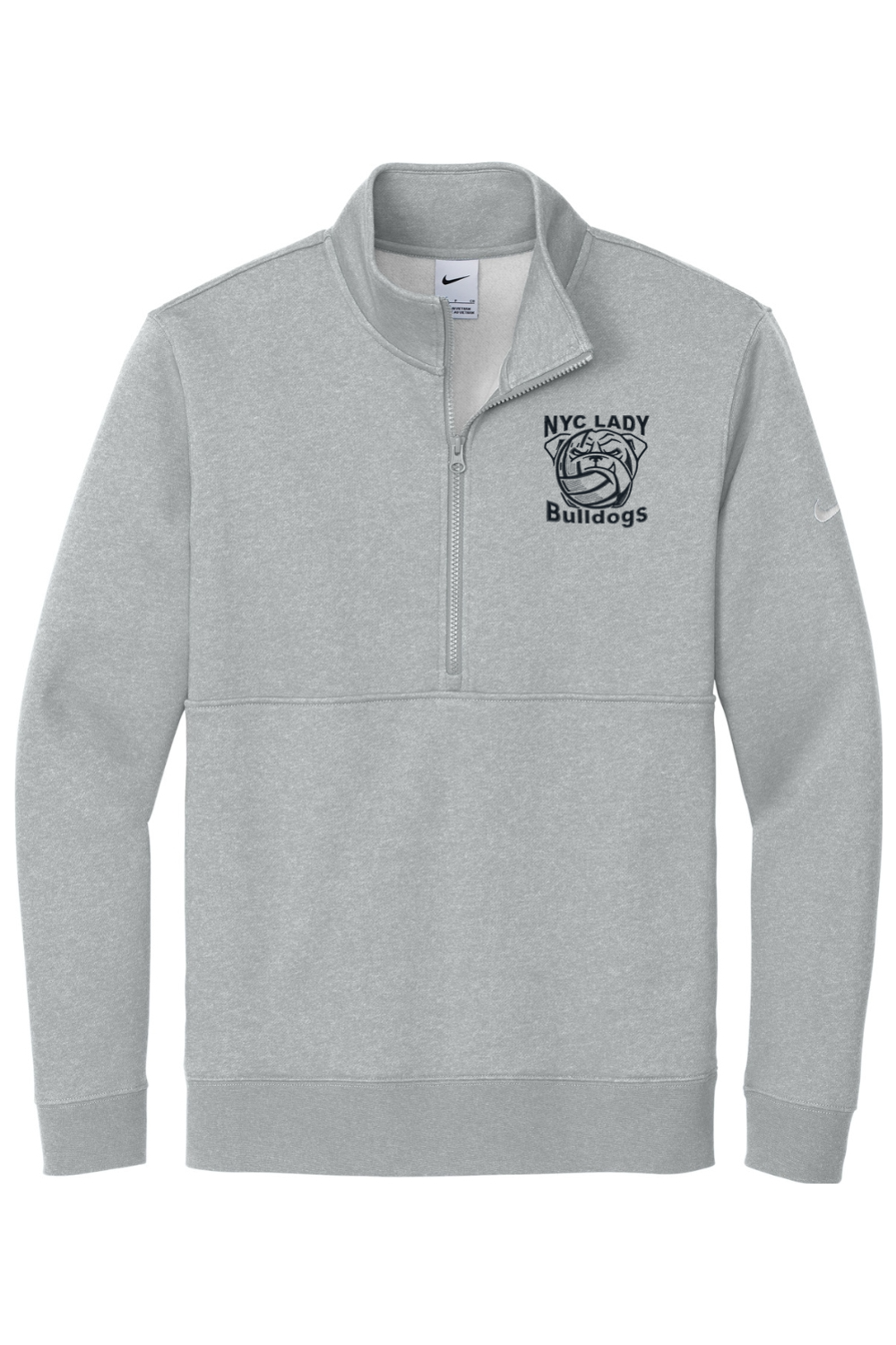 NYCLB Embroidered Nike Club Fleece Sleeve Swoosh 1/2-Zip