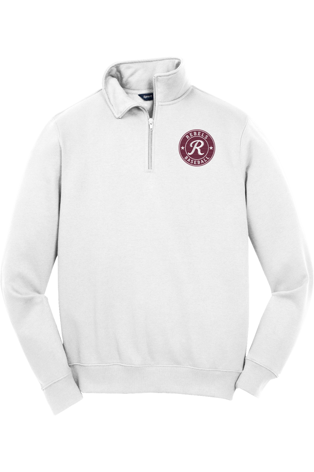 Rebels Travel Baseball Adult Embroidered Quarter-Zip Pullover