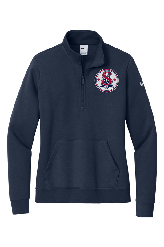 Southern Aces Volleyball Embroidered Nike Ladies Club Fleece Sleeve Swoosh 1/2-Zip